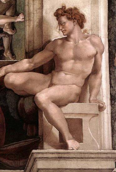 Michelangelo Buonarroti Ignudo France oil painting art